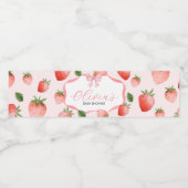 ピンクボウストロベリーベリースイートベビーシャワー ペットボトルラベル (シングルラベル)