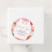 ピンクボウストロベリーベリーファースト誕生日ラウンド フェイバータグ (インサイチュ)