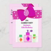 ピンクボウスパスランバーパーティー 招待状 (正面/裏面)