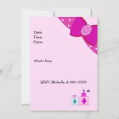 ピンクボウスパスランバーパーティー 招待状 (裏面)