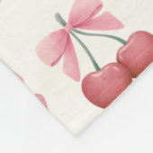 ピンクボウズ&さくらんぼコケガーリーット フリースブランケット (角)