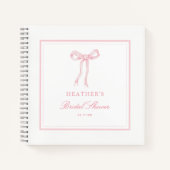 ピンクボウタイイングザノットブライダルシャワーゲストハウス ノートブック (正面)