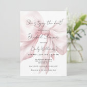 ピンクボウタイイングザノットブライダルシャワー 招待状 (スタンド正面)