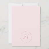 ピンクボウティワン誕生日 招待状 (裏面)