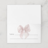 ピンクボウテーブル プレイスカード (外部開封)