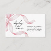ピンクボウディスプレイシャワー エンクロージャーカード (正面)