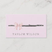 ピンクボウデザインフルート先生 名刺 (正面)