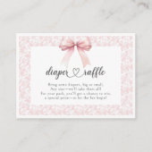 ピンクボウトイレガールベビシャワーエンクロージャカード エンクロージャーカード (正面)