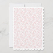 ピンクボウトイレガールベビーシャワー 招待状 (裏面)