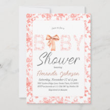 ピンクボウトイレデジュイフローラベビーシャワー