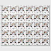 ピンクボウドードルベビーガール ラッピングペーパー (フラット)