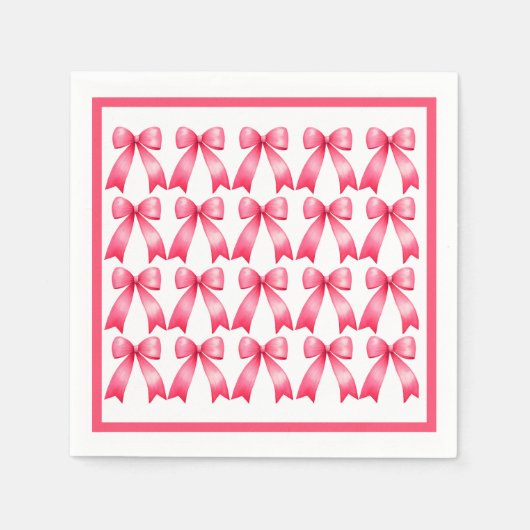 ピンクボウナプキンス スタンダードカクテルナプキン (正面)