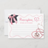 ピンクボウナース卒業処方カード サンキューカード (正面)