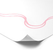 ピンクボウナース卒業水和駅標識 ポスター (角)