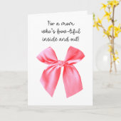 ピンクボウハッピーマザーズデイ カード (黄色い花)