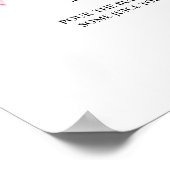 ピンクボウバチェロレッテミモサバーテーブルサイン ポスター (角)