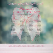 ピンクボウバレンタインハートシーティンググラフアクリル アクリルサイン (ニュートラル)