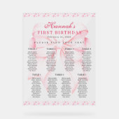 ピンクボウバレンタインハートシーティンググラフアクリル アクリルサイン (正面)