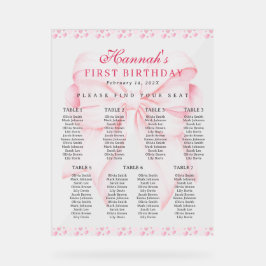 ピンクボウバレンタインハートシーティンググラフアクリル アクリルサイン