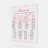 ピンクボウバレンタインハートシーティンググラフアクリル アクリルサイン (傾斜)