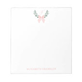 ピンクボウパーソナライズされたコケット美学 ノートパッド (正面)