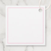 ピンクボウパーソナライズされたパーティーフェイスベビーサンキューラベル フェイバータグ (裏面)