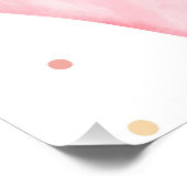 ピンクボウパーソナライズされた名前をカスタムするポスター ポスター (コーナー)