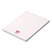 ピンクボウピンクストライプ名門私立校風の ノートパッド (回転)