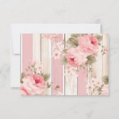 ピンクボウファンシーフローラワンガール1st誕生日 サンキューカード (裏面)