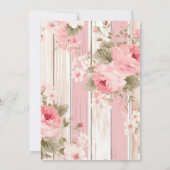 ピンクボウファンシーフローラワンガール1st誕生日 招待状 (裏面)