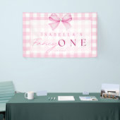 ピンクボウファンシーワンガール1stバースデーコケット 横断幕 (トレードショー)