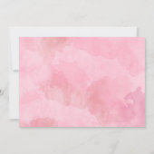 ピンクボウファンシーワンコケット女子1歳の誕生日 招待状 (裏面)