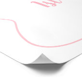 ピンクボウファースト誕生日へようこそ ポスター (角)