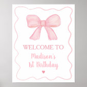 ピンクボウファースト誕生日へようこそ ポスター (正面)