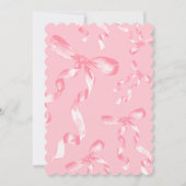 ピンクボウファースト誕生日招待状、ワン誕生日 招待状 (裏面)