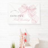 ピンクボウファースト誕生日 横断幕 (インサイチュ)