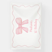 ピンクボウファースト誕生日 横断幕 (縦)