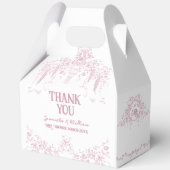 ピンクボウフローラオ女の子トイルベビーシャワー フェイバーボックス (正面)