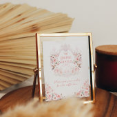 ピンクボウフローラクレストベビーガールシャワー ポスター