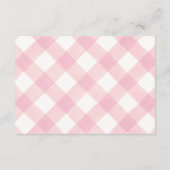 ピンクボウフローラコケットベビーシャワーアドバイスカード エンクロージャーカード (裏面)