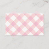 ピンクボウフローラコケット赤ちゃんシャワーエンクロージャ エンクロージャーカード (裏面)