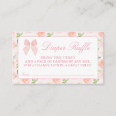 ピンクボウフローラコケット赤ちゃんシャワーエンクロージャ エンクロージャーカード (正面)