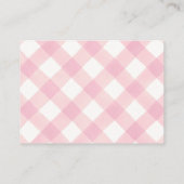 ピンクボウフローラコケット赤ちゃんシャワーエンクロージャ エンクロージャーカード (裏面)