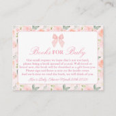 ピンクボウフローラコケット赤ちゃんシャワーエンクロージャ エンクロージャーカード (正面)