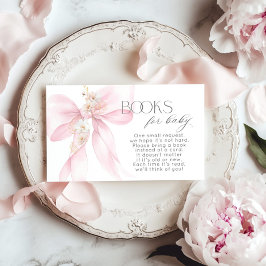 ピンクボウフローラブックベビーチケット エンクロージャーカード