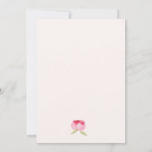 ピンクボウフローラベビーシャワー招待状 招待状 (裏面)