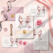 ピンクボウフローラベビーシャワー スクエアシール