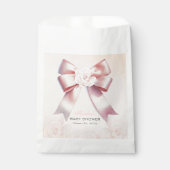ピンクボウフローラベビーシャワー フェイバーバッグ (正面)