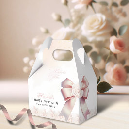 ピンクボウフローラベビーシャワー フェイバーボックス