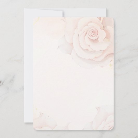 ピンクボウフローラベビーシャワー 招待状 (裏面)